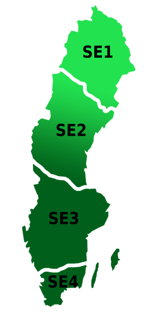 Sveriges elområden